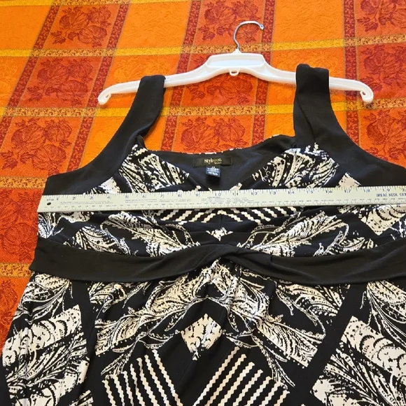 Style & Co. Black and White Patterned Maxi Dress - Picture 7 of 8